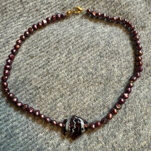 purple pearl fish 🐟 necklace